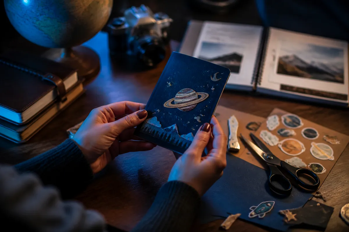 A person examines a novelty passport at a crafting table, highlighting risks and creative alternatives in the article.